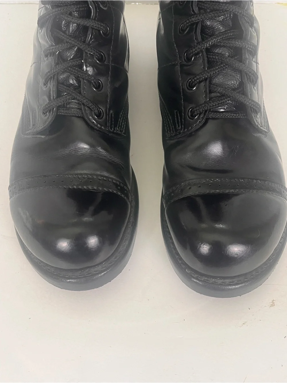 Vintage Corcoran Leather Jump Boots #1500 Mens 10.5 Black Military Paratrooper